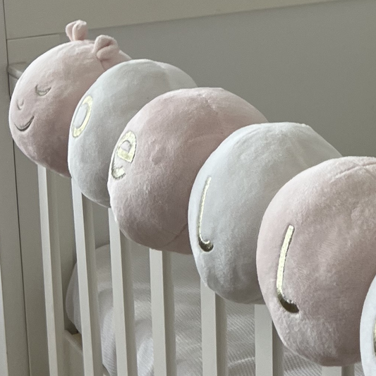 Selected Name/Word Pink and White Cotterpillars